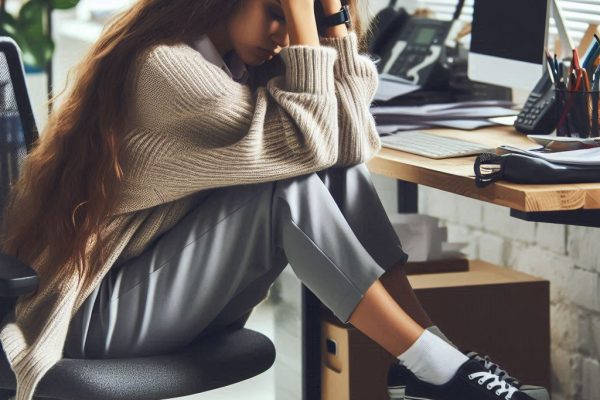 девушка в стрессе