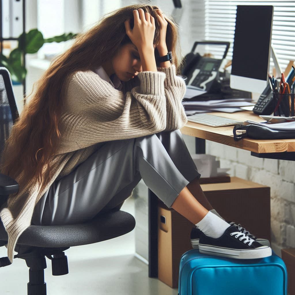 девушка в стрессе