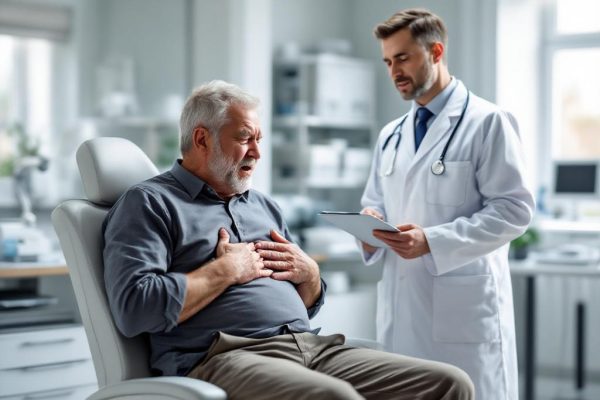 пожилой мужчина на приеме у врача