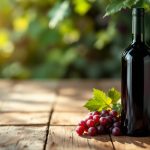бутылка красного вина на столе